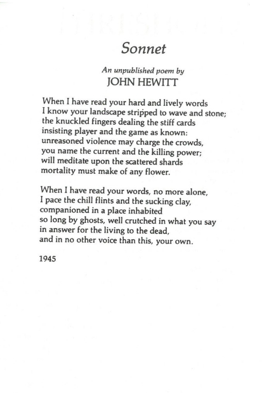 Threshold John Hewitt Edition